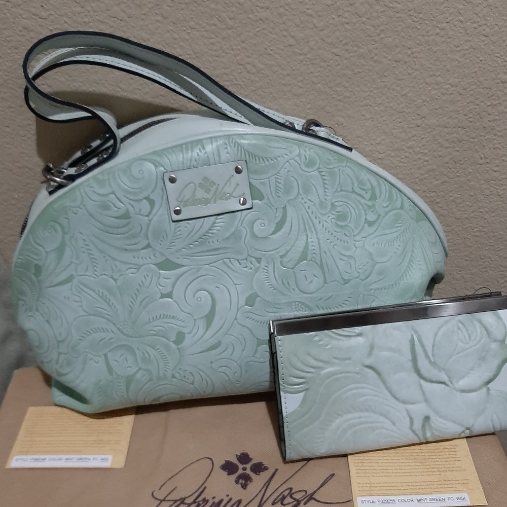 NWT Patricia Nash satchel and wallet